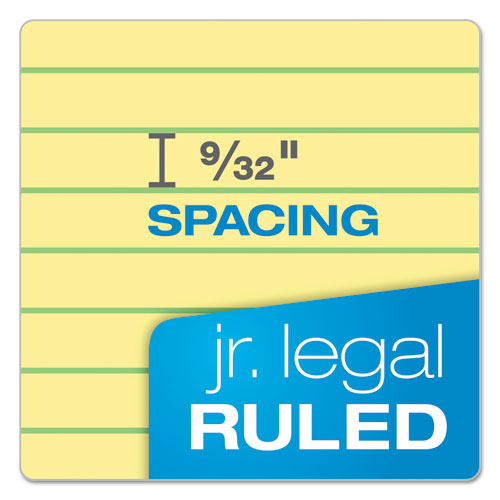 Image of Ampad® Perforated Writing Pads, Narrow Rule, 50 Canary-Yellow 5 X 8 Sheets, Dozen