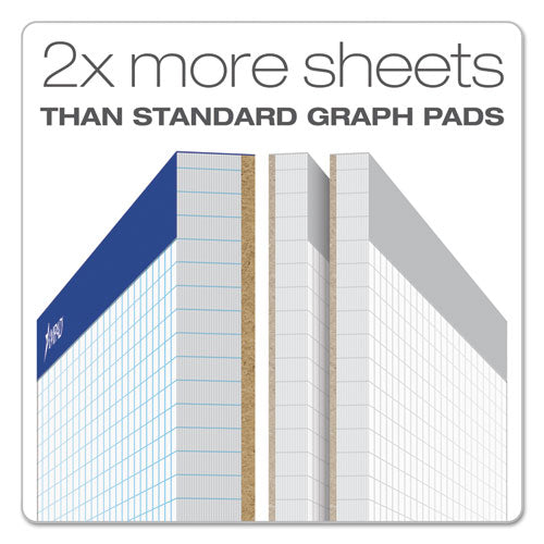 Image of Ampad® Quad Double Sheet Pad, Quadrille Rule (4 Sq/in), 100 White 8.5 X 11.75 Sheets
