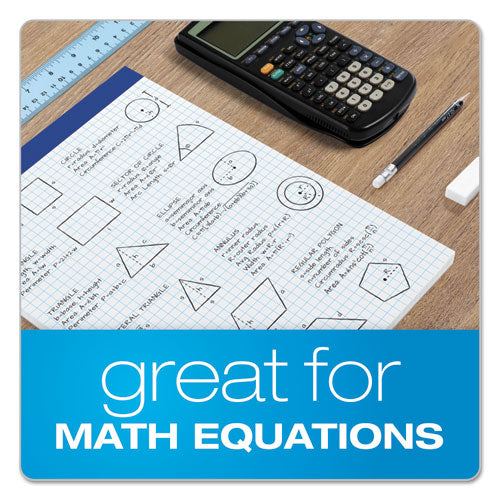Image of Ampad® Quad Double Sheet Pad, Quadrille Rule (4 Sq/in), 100 White 8.5 X 11.75 Sheets