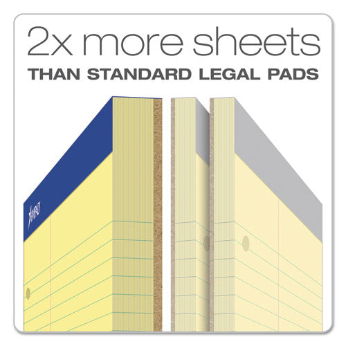Image of Ampad® Double Sheet Pads, Pitman Rule Variation (offset Dividing Line - 3" Left), 100 Canary-Yellow 8.5 X 11.75 Sheets