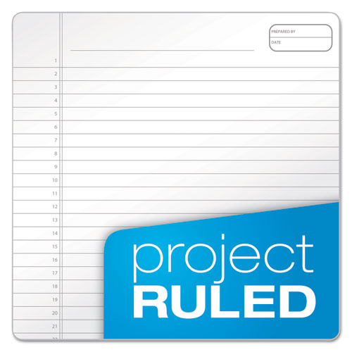 Image of Ampad® Gold Fibre Wirebound Project Notes Pad, Project-Management Format, Navy Cover, 70 White 8.5 X 11.75 Sheets