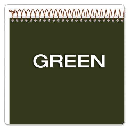 Image of Ampad® Gold Fibre Wirebound Project Notes Pad, Project-Management Format, Green Cover, 70 White 8.5 X 11.75 Sheets