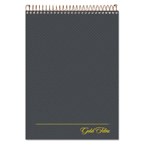 Image of Ampad® Gold Fibre Wirebound Project Notes Pad, Project-Management Format, Gray Cover, 70 White 8.5 X 11.75 Sheets