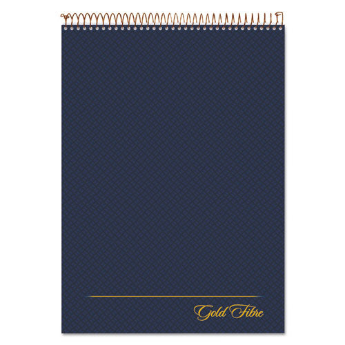 Image of Ampad® Gold Fibre Wirebound Project Notes Pad, Project-Management Format, Navy Cover, 70 White 8.5 X 11.75 Sheets