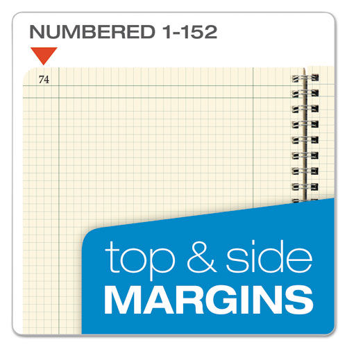 Image of Ampad® Computation Book, Quadrille Rule (4 sq/in), Brown Cover, (76) 11.75 x 9.25 Sheets