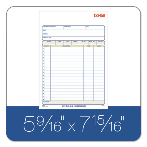 Image of Adams® Multipart Sales Order Pad, 18 Lines, Two-Part Carbonless, 5.56 x 7.94, 50 Forms Total