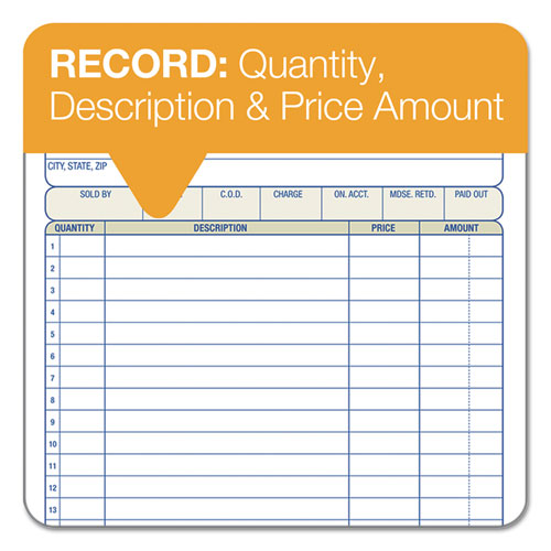Image of Adams® Multipart Sales Order Pad, 18 Lines, Two-Part Carbonless, 5.56 x 7.94, 50 Forms Total