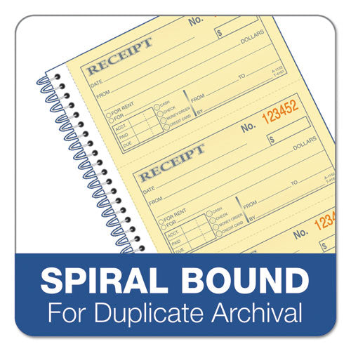 Image of Adams® Multipart Money/Rent Receipt Book, Two-Part Carbonless, 4.75 x 2.75, 4 Forms/Sheet, 200 Forms Total