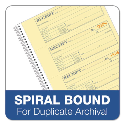 Image of Adams® Multipart Money/Rent Receipt Book, Two-Part Carbonless, 7.13 x 2.75, 4 Forms/Sheet, 200 Forms Total