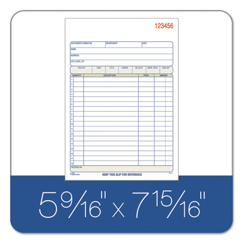 Image of Adams® Multipart Sales Order Pad, Three-Part Carbonless, 5.56 x 7.94, 50 Forms Total
