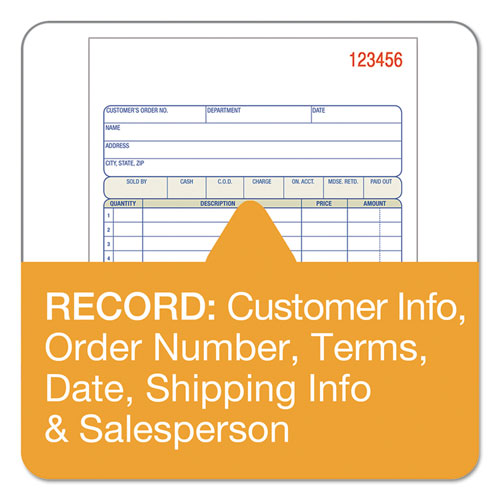 Image of Adams® Multipart Sales Order Pad, Three-Part Carbonless, 5.56 x 7.94, 50 Forms Total
