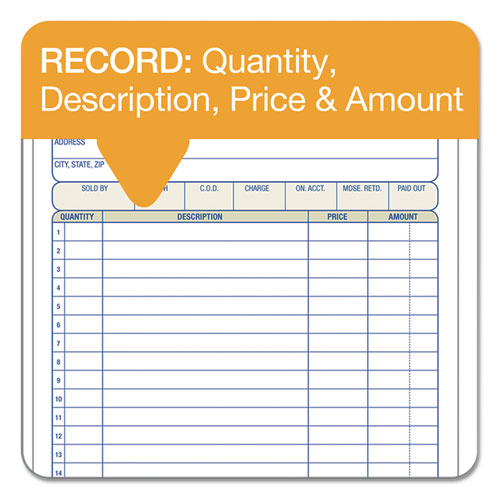 Image of Adams® Multipart Sales Order Pad, Three-Part Carbonless, 5.56 x 7.94, 50 Forms Total