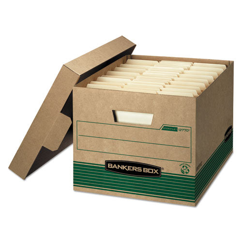 Image of Bankers Box® Stor/file Medium-Duty 100% Recycled Storage Boxes, Letter/legal Files, 12" X 16.25" X 10.5", Kraft, 20/carton