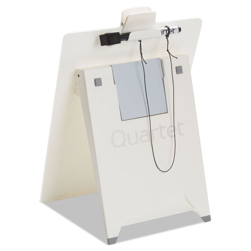 Image of Quartet® Glass Dry Erase Desktop Copy Holder, 20 Sheet Capacity, Glass/Plastic, White