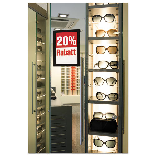 Image of Durable® DURAFRAME Sign Holder, 5.5 x 8.5, Black Frame, 2/Pack