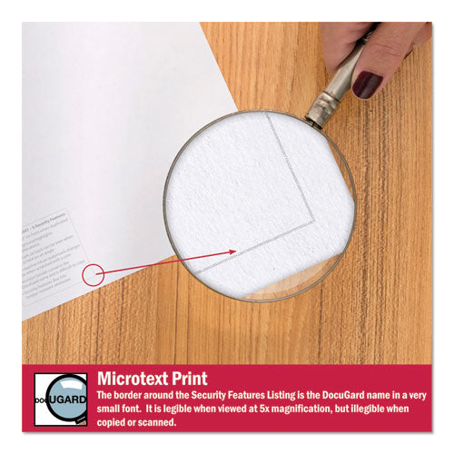 Image of DocuGard Medical Security Papers, 24 lb Bond Weight, 8.5 x 11, Blue, 500/Ream