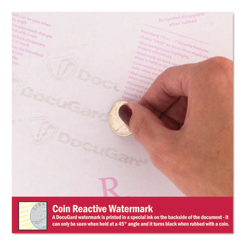 Image of DocuGard Medical Security Papers, 24 lb Bond Weight, 8.5 x 11, Green, 500/Ream