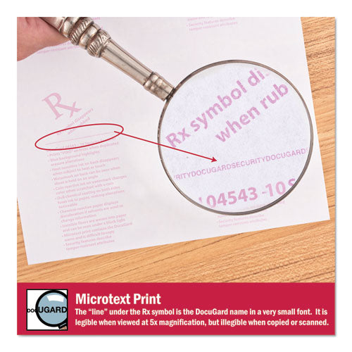 Image of DocuGard Medical Security Papers, 24 lb Bond Weight, 8.5 x 11, Blue, 500/Ream