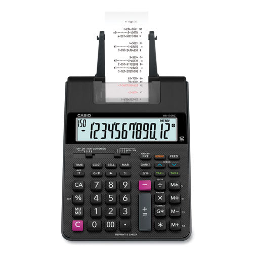 Image of Casio® HR170R Printing Calculator, Black/Red Print, 2 Lines/Sec