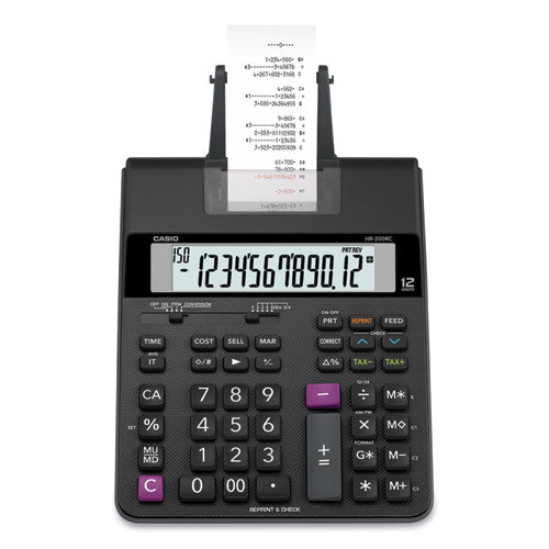 Image of Casio® HR200RC Printing Calculator, Black/Red Print, 2.4 Lines/Sec