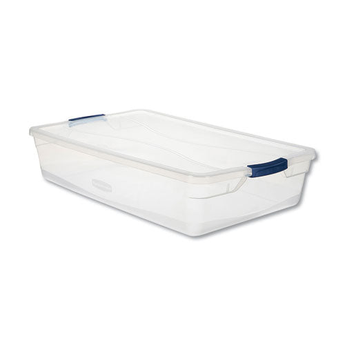 Image of Rubbermaid® Clever Store Basic Latch-Lid Container, 41 Qt, 17.75" X 29" X 6.13", Clear
