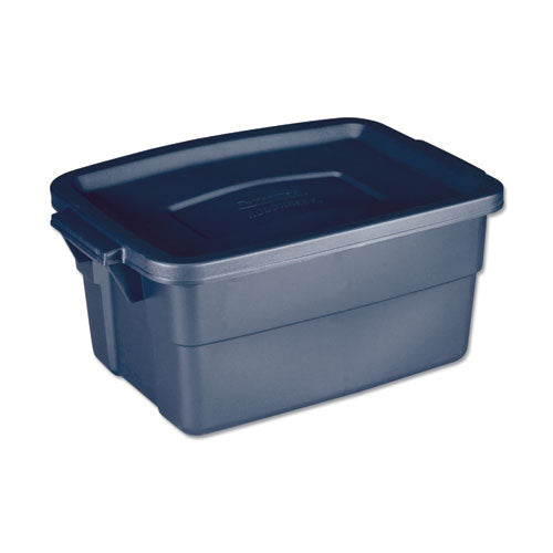 Image of Rubbermaid® Roughneck Storage Box, 3 Gal, 10.63" X 15.69" X 7", Dark Indigo Metallic