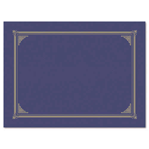 Image of Geographics® Certificate/Document Cover, 12.5 x 9.75, Metallic Blue, 6/Pack