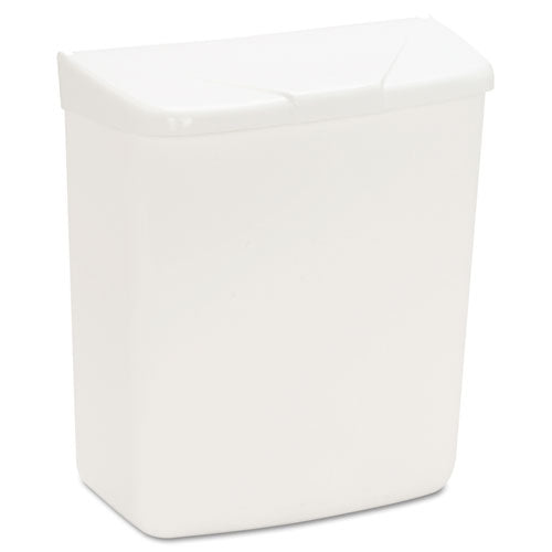 Image of HOSPECO® Wall Mount Sanitary Napkin Receptacle-PPC, 1 gal, PPC Plastic, White
