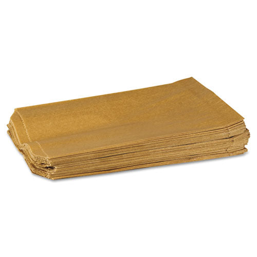 Image of HOSPECO® Napkin Receptacle Liners, 7.5" X 3" X 10.5", Brown, 500/carton