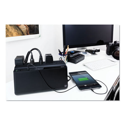 Image of APC® Back-UPS 600 VA Battery Backup System, 7 Outlets, 120 VA, 490 J