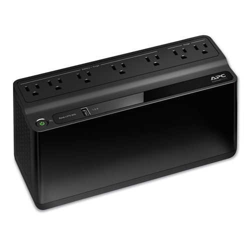 Image of APC® Back-UPS 600 VA Battery Backup System, 7 Outlets, 120 VA, 490 J