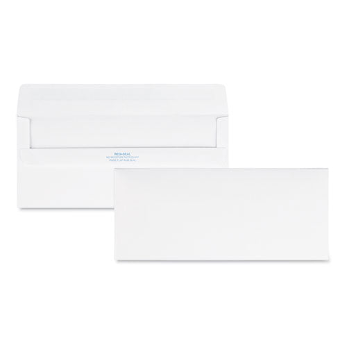 Image of Quality Park Redi-Seal Envelope, #10, Commercial Flap, Redi-Seal Adhesive Closure, 4.13 x 9.5, White, 500/Box
