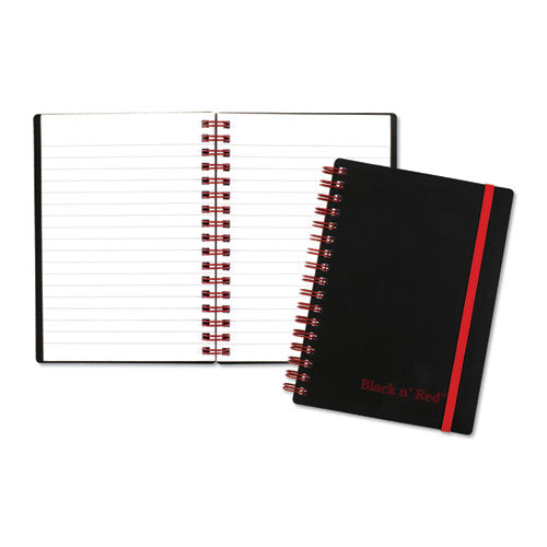 Image of Black n' Red Flexible Cover Twinwire Notebooks, SCRIBZEE Compatible, 1-Subject, Wide/Legal Rule, Black/Red Cover, (70) 5.88 x 4.13 Sheets