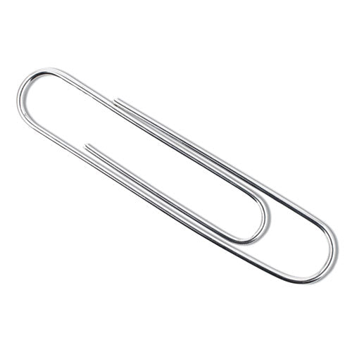 Image of ACCO Recycled Paper Clips, Jumbo, Smooth, Silver, 100 Clips/Box, 10 Boxes/Pack