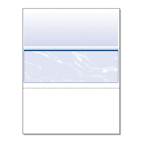 Image of DocuGard Standard Security Check, 11 Features, 8.5 X 11, Blue Marble Middle, 500/ream