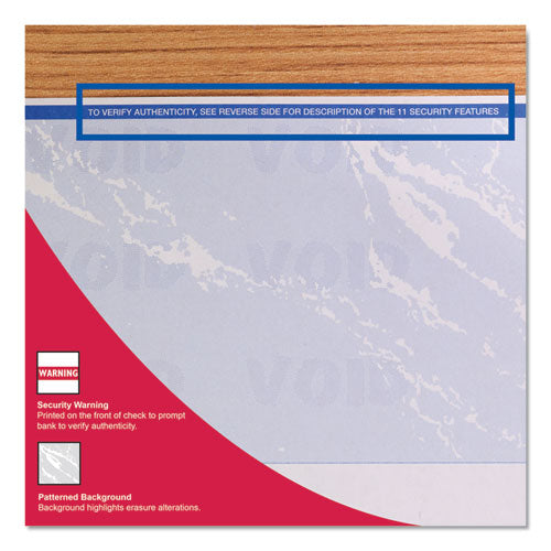 Image of DocuGard Standard Security Check, 11 Features, 8.5 X 11, Blue Marble Middle, 500/ream