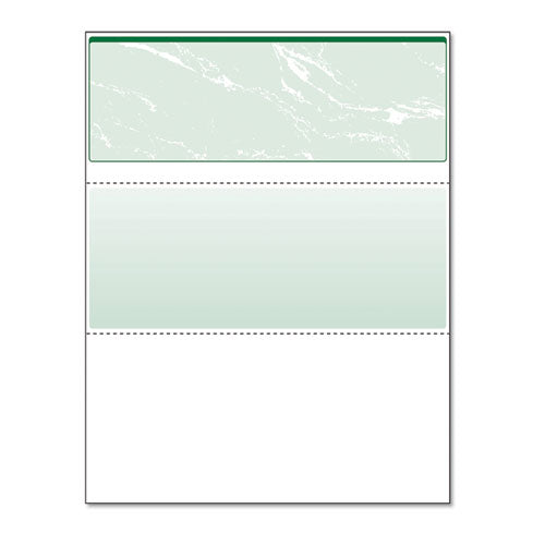 Image of DocuGard Standard Security Check, 11 Features, 8.5 X 11, Green Marble Top, 500/ream