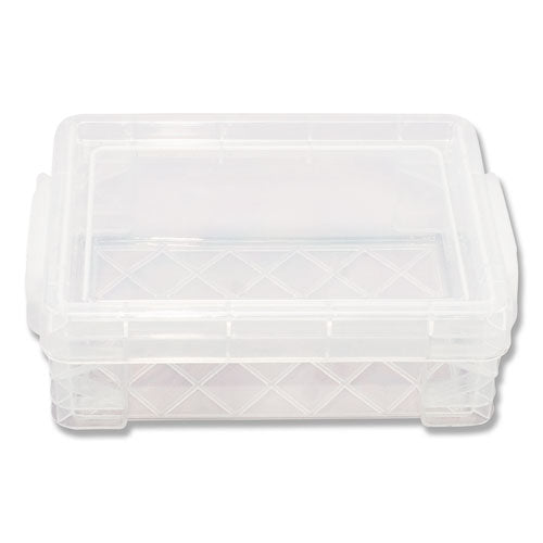 Image of Advantus Super Stacker Crayon Box, 4.75" x 3.5" x 1.6", Clear