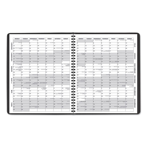 Image of AT-A-GLANCE® Monthly Planner, 11 x 9, Black Cover, 15-Month: Jan 2025 to Mar 2026