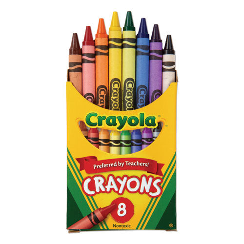 Image of Crayola® Classic Color Crayons, Peggable Retail Pack, Peggable Retail Pack, 8 Colors/pack