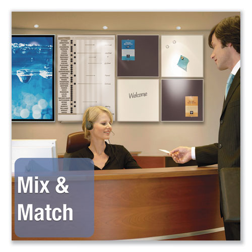 Image of Quartet® Matrix Magnetic Boards, 23" x 23", White Surface, Satin Aluminum Frame