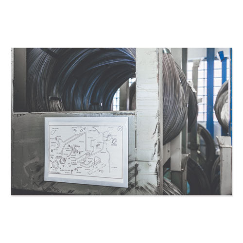 Image of Durable® Duraframe Magnetic Plus Sign Holder, 8.5 X 11, Silver Frame, 2/pack