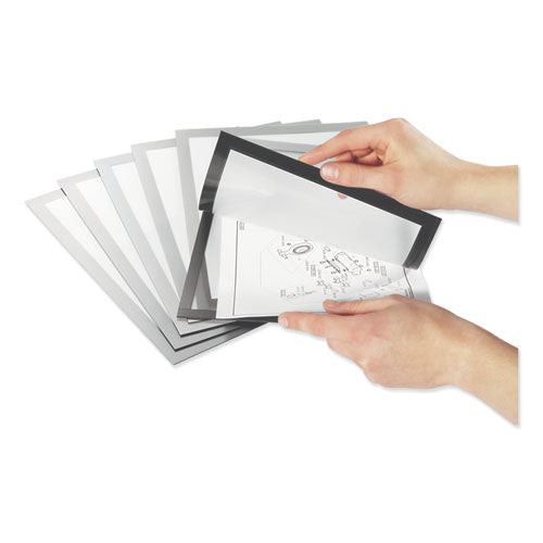 Image of Durable® Duraframe Magnetic Plus Sign Holder, 8.5 X 11, Silver Frame, 2/pack