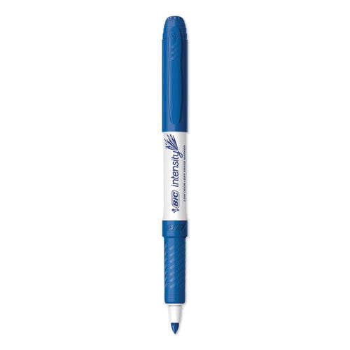 Image of BIC® Intensity Low Odor Fine Point Dry Erase Marker, Fine Bullet Tip, Blue, Dozen