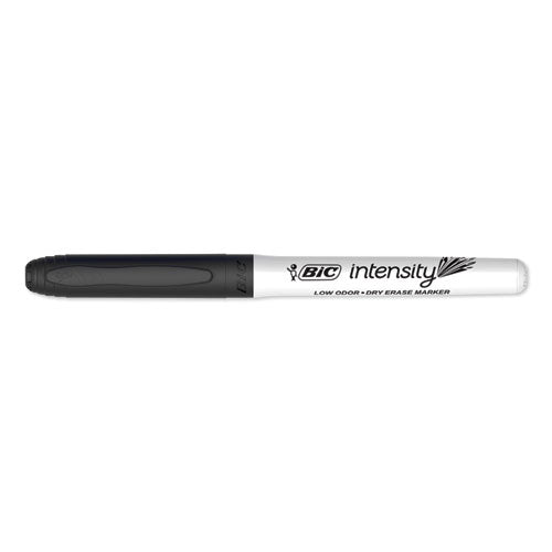 Image of BIC® Intensity Low Odor Fine Point Dry Erase Marker, Fine Bullet Tip, Black, Dozen