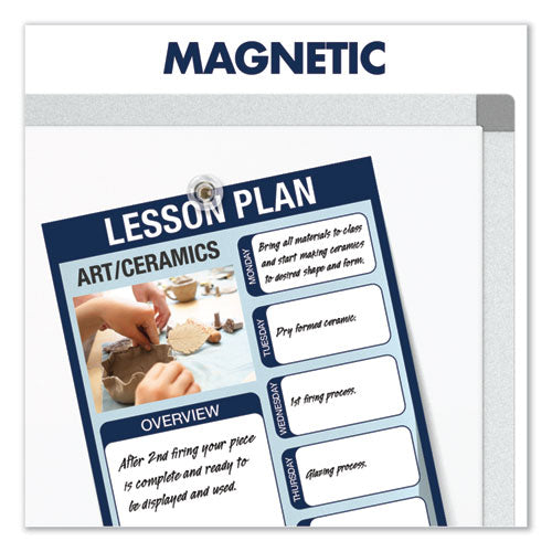 Image of Quartet® Porcelain Magnetic Whiteboard, 72" x 48", White Surface, Satin Aluminum Frame