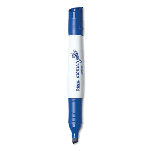 Image of BIC® Intensity Low Odor Chisel Tip Dry Erase Marker, Broad Chisel Tip, Blue, Dozen