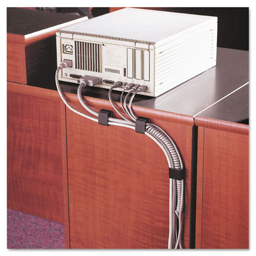 Image of Cord Away® Self-Adhesive Wire Clips, Black, 6/pack