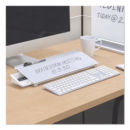 Image of Quartet® Glass Dry Erase Desktop Computer Pad, 18" x 6", White Surface