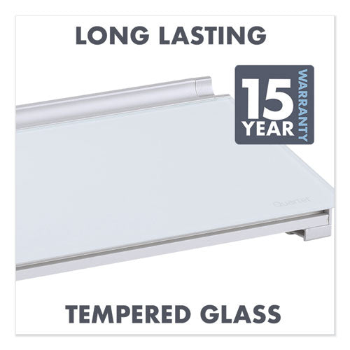 Image of Quartet® Glass Dry Erase Desktop Computer Pad, 18" x 6", White Surface